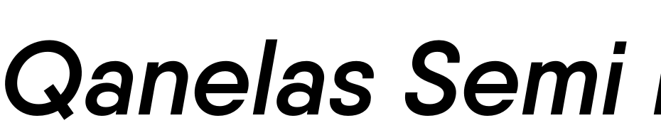 Qanelas Semi Bold Italic Font Download Free